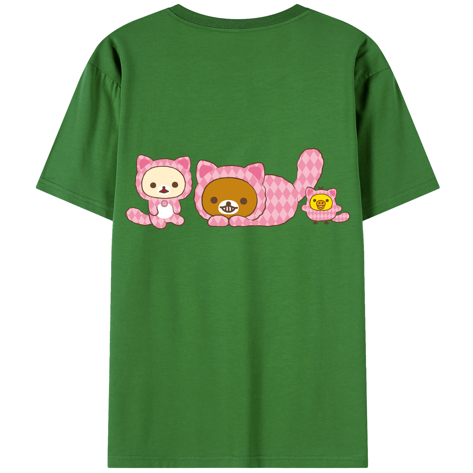 （画像用） リラックマ リラックマ キイロイトリ Rilakkuma Korilakkuma Kiiroitori レディース半袖Tシャツ(バックプリント)